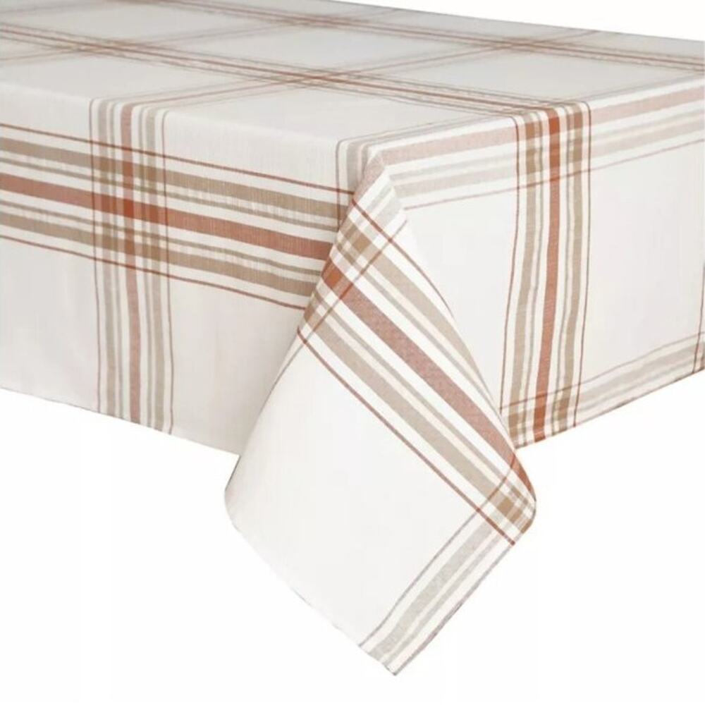 Ariana Plaid Tablecloth 60 x 120 Oblong Cotton Blend Multicolor Dining Kitchen